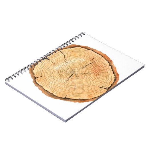 Natuur's Rings: Tree Texture Triumph Notitieboek (Linkerzijde)