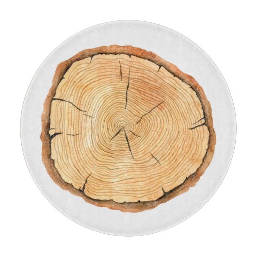 Natuur's Rings: Tree Texture Triumph Snijplank (Voorkant)