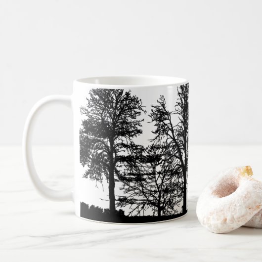 Natuur's Serenity Coffee Mok - Tree & Forest Art (Met donut)