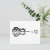 Natuur's Song: Forest Landscape Guitar Art Briefkaart (Staand voorkant)