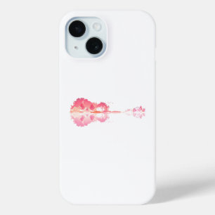 Natuur's Song: Forest Landscape Guitar Art iPhone 15 Case