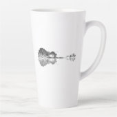 Natuur's Song: Forest Landscape Guitar Art Latte Mok (Rechts)