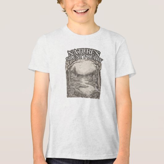 Natuur's stille poëzie Tri-Blend shirt (Voorkant)