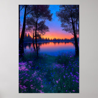 Natuur's Symfonie, Starlit Nacht Poster