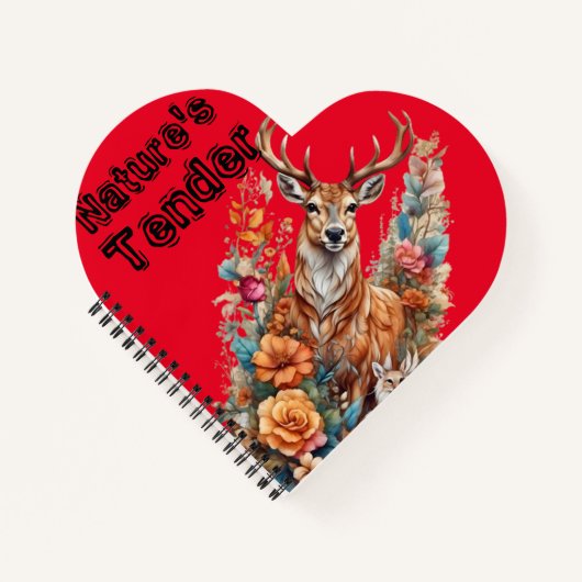 Natuur's Tender: betoverde bosherten en fawn Notitieboek (Voorkant)
