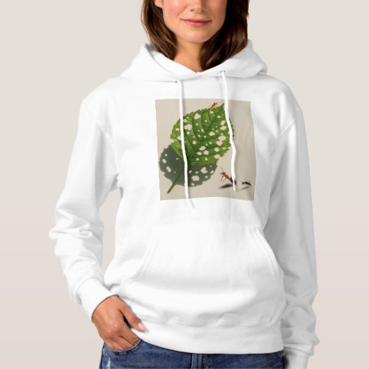 Natuur's Tiny Architects wil hun Bladerige Canvas Hoodie (Voorkant)