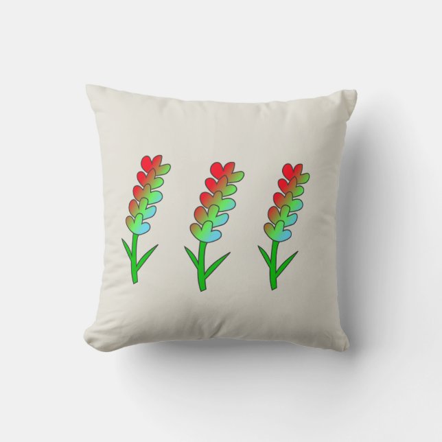 Natuur's Touch: Elegant Leaves Design Pillow Kussen (Voorkant)