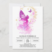 Natuur's Touch Sprookje Verjaardagsmagie Kaart (Voorkant)