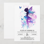 Natuur's Touch Sprookje Verjaardagsmagie Kaart (Voorkant / Achterkant)