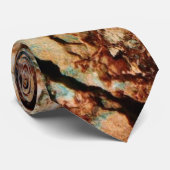 Natuursteen/aarde tonen stropdas (Opgerold)