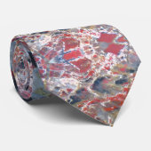 Natuursteen, authentieke kleuren en ontwerp stropdas (Opgerold)
