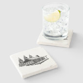 NATUURSTENEN COASTERS, BLOCKHUT STENEN ONDERZETTER (Zijkant)