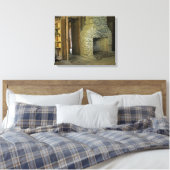 Natuurstenen open haard canvas afdruk (Insitu (Slaapkamer))