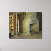 Natuurstenen open haard canvas afdruk (Voorkant)