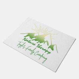 Natuurtherapie Familie camping gepersonaliseerd Deurmat