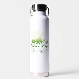 Natuurtherapie Familie camping gepersonaliseerd Waterfles