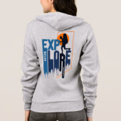 Natuurverkenning | Dames full-zip Hoodie (Achterkant)