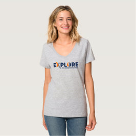 Natuurverkenning | V-hals voor vrouwen T-shirt