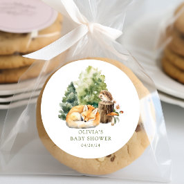 Natuurvreugde Vos Baby Borrel Ronde Sticker