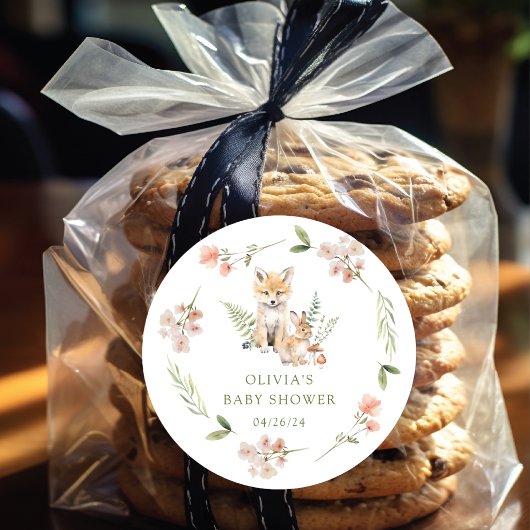 Natuurvreugde Vos Baby Borrel Ronde Sticker