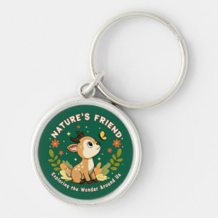 Natuurvriend Schattig Jong Hert Bosdier Sleutelhanger