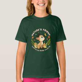 Natuurvriend Schattig Jong Hert Bosdier T-shirt