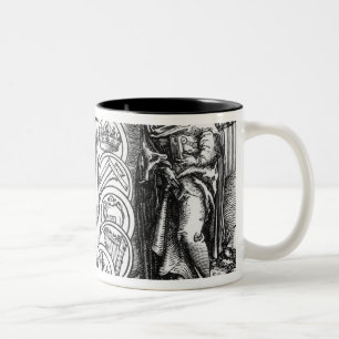 Natuurwetenschappen in aanwezigheid van tweekleurige koffiemok