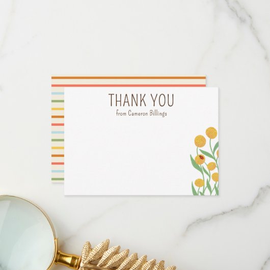 Natuurwonder Dankjewel Briefpapier Landschap Papie Bedankkaart (Voorkant / Achterkant in situ)