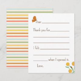 Natuurwonderkinderen Opvulbrief bedanken Bedankkaart