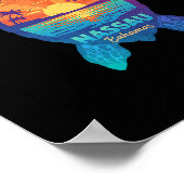 Nau Hamas Tie Dye Sea Turtle Hamas Beach Vacation  Poster (Hoek)