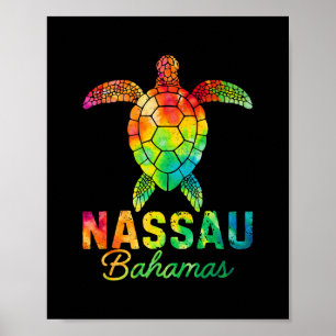 Nau Hamas Tie Dye Zeeschildpad Hamas Strandvakanti Poster
