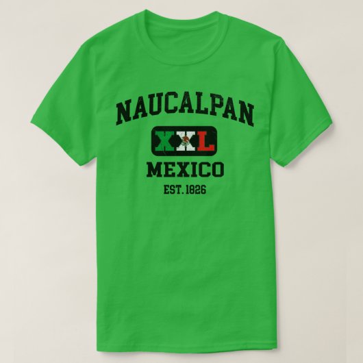 Naucalpan Mexico XXL Atletisch ontwerp T-shirt (Design voorkant)