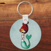 Nauctical Day of the Dead Lovely Mermaid Sleutelhanger (Voorkant)