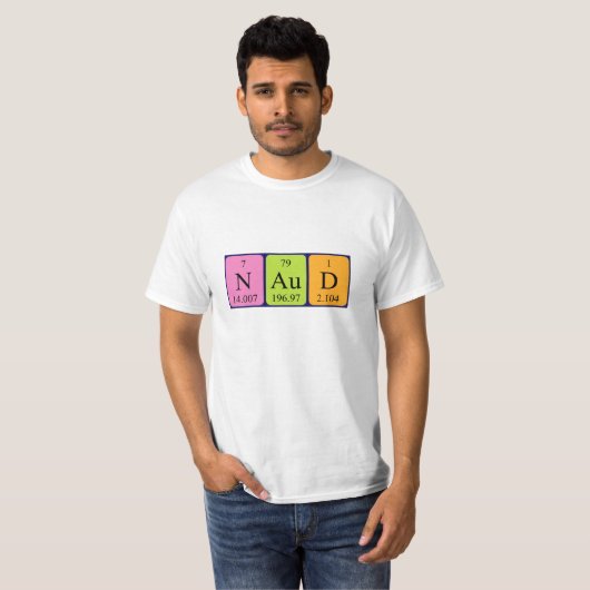 Naud periodiek lijstnaam shirt (Voorkant volledig)