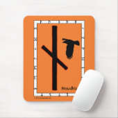Naudhiz - Rune van Overwinning Muismat (Met muis)