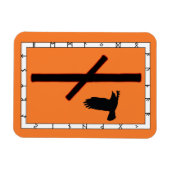 Naudhiz Viking Rune Magnet - Overwinnen! Magneet (Horizontaal)