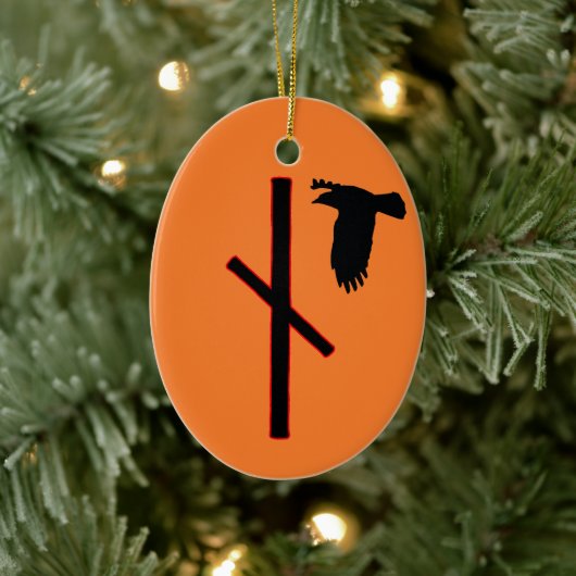 Naudhiz Viking Rune Yule Ornament - Overwinnen! (Boom)