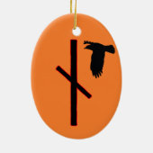 Naudhiz Viking Rune Yule Ornament - Overwinnen! (Achterkant)