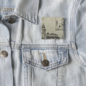 Naugatuck Val Brewery Vierkante Button 5,1 Cm (In situ)