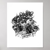 NAUGHT: Guinee-Tattoo Kunst (witte achtergrond) Poster (Voorkant)