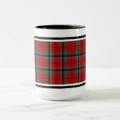 Naughton Clan Tartan Pattern Red Pset Mok (Midden)