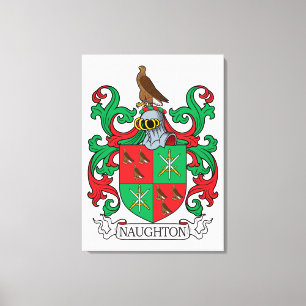 Naughton Family Crest Canvas Afdruk