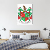 Naughton Family Crest Canvas Afdruk (Insitu (Slaapkamer))