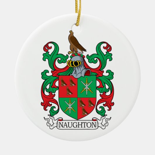 Naughton Family Crest Keramisch Ornament (Voorkant)