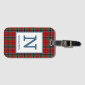 Naughton Tartan Red Pset Patroon Bagagelabel (Voorkant (horizontaal))