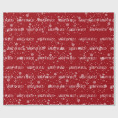 NAUGHTS- OF NICE-tekst in sneeuwvlokken Cadeaupapier (Vlak)