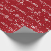 NAUGHTS- OF NICE-tekst in sneeuwvlokken Cadeaupapier (Hoek)