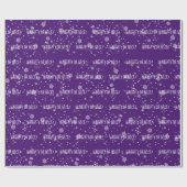 NAUGHTS- OF NICE-tekst in sneeuwvlokken Cadeaupapier (Vlak)