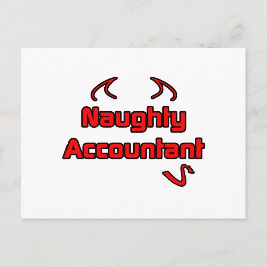 Naughty Accountant Briefkaart (Voorkant)
