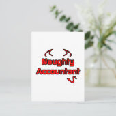 Naughty Accountant Briefkaart (Staand voorkant)